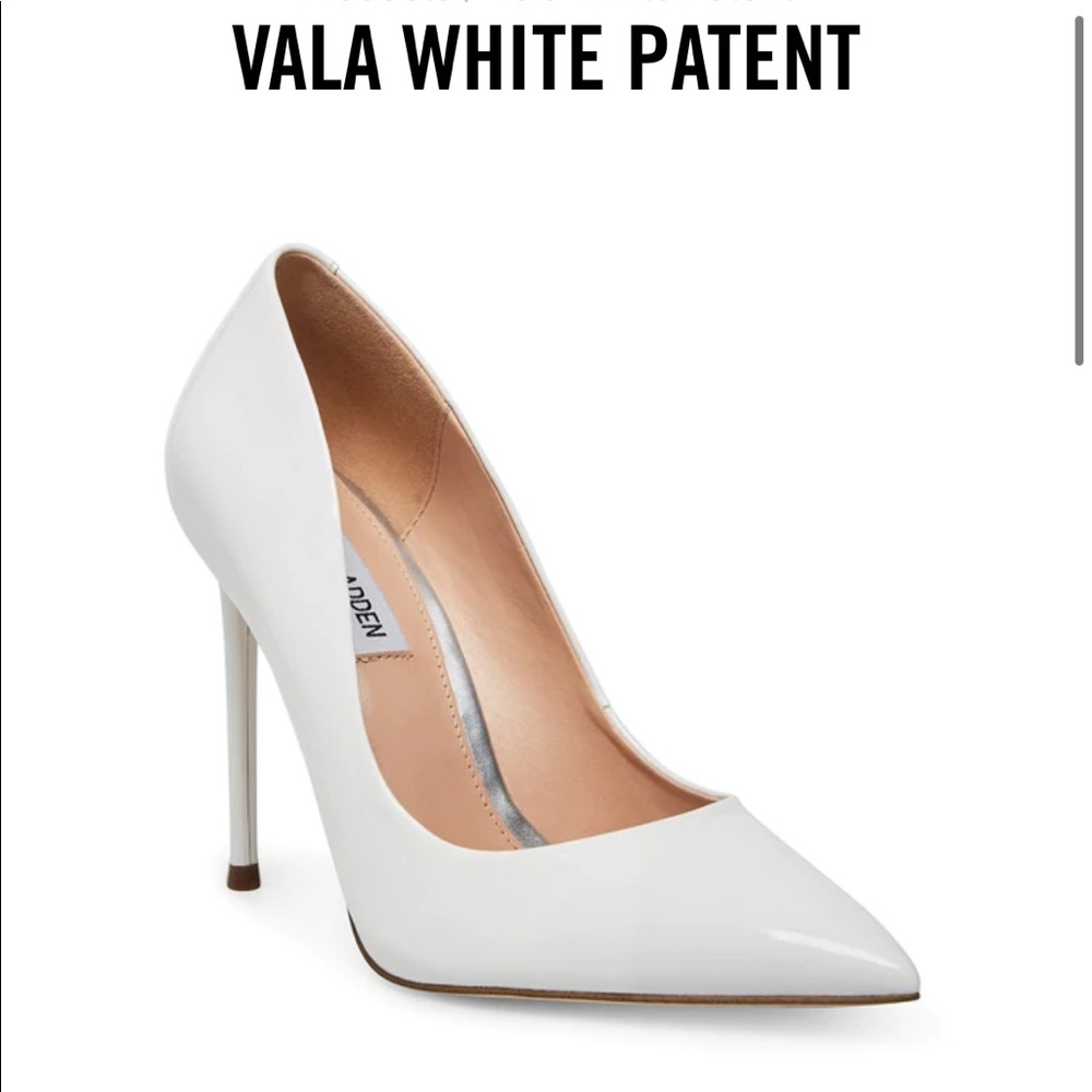 Vala white patent heels by Steve Madden size 9